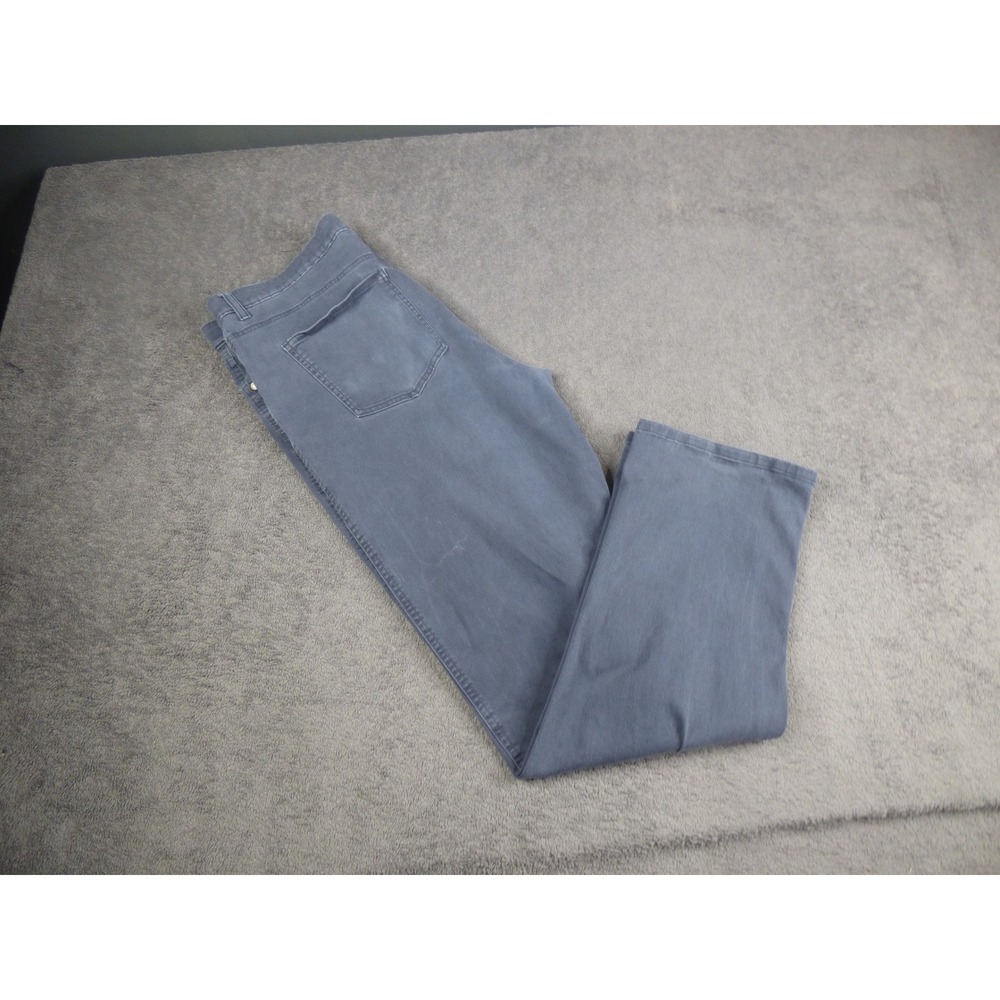 ROWM Mens Blue Gray Straight Leg‎ Stretch Cotton Blend Pants 36x34